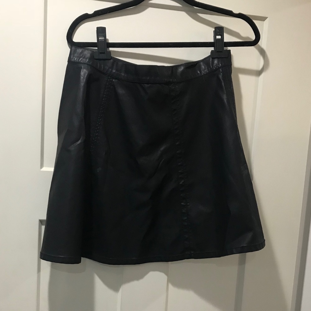 Leather skater skirt